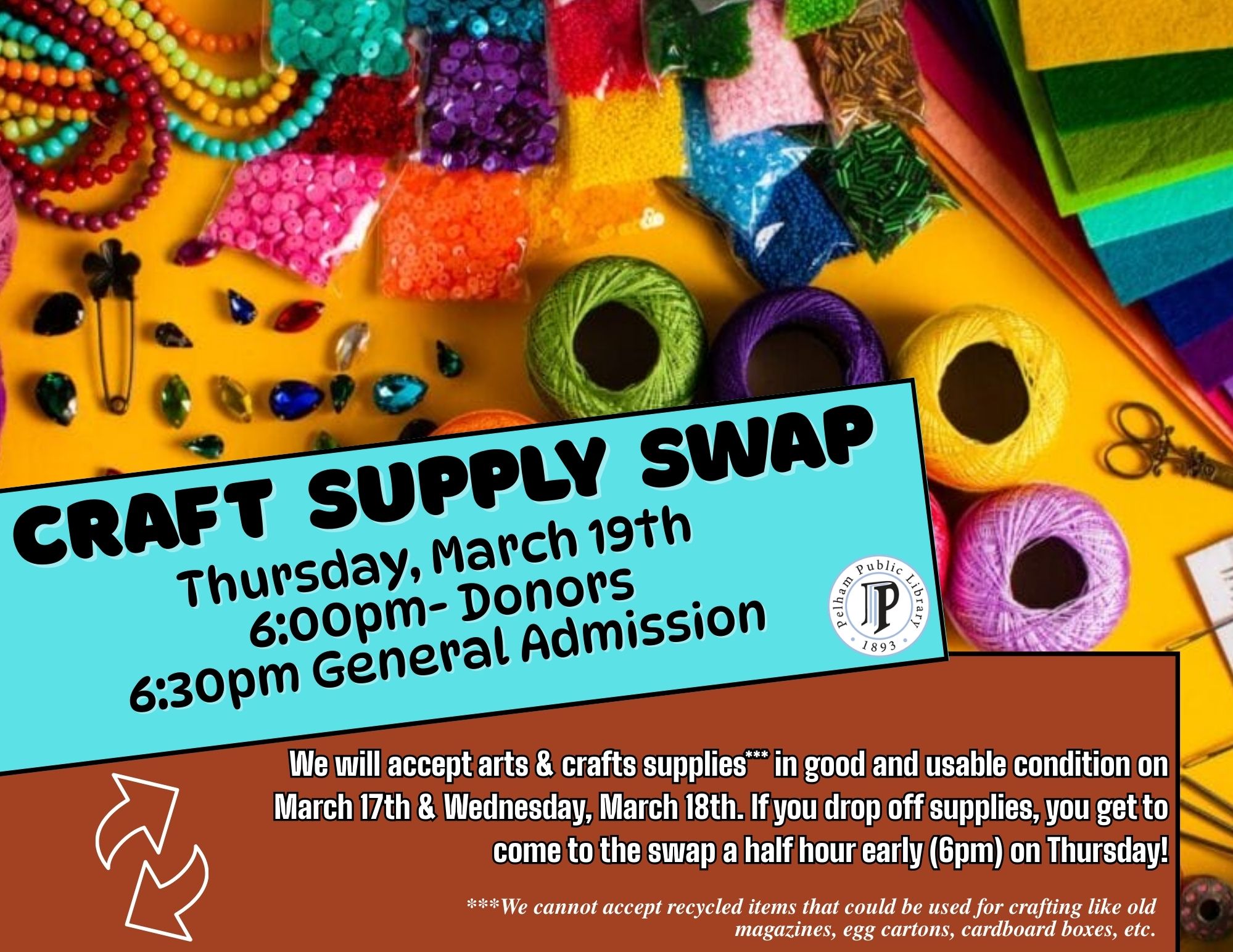 Craft Supply Swap March 19th