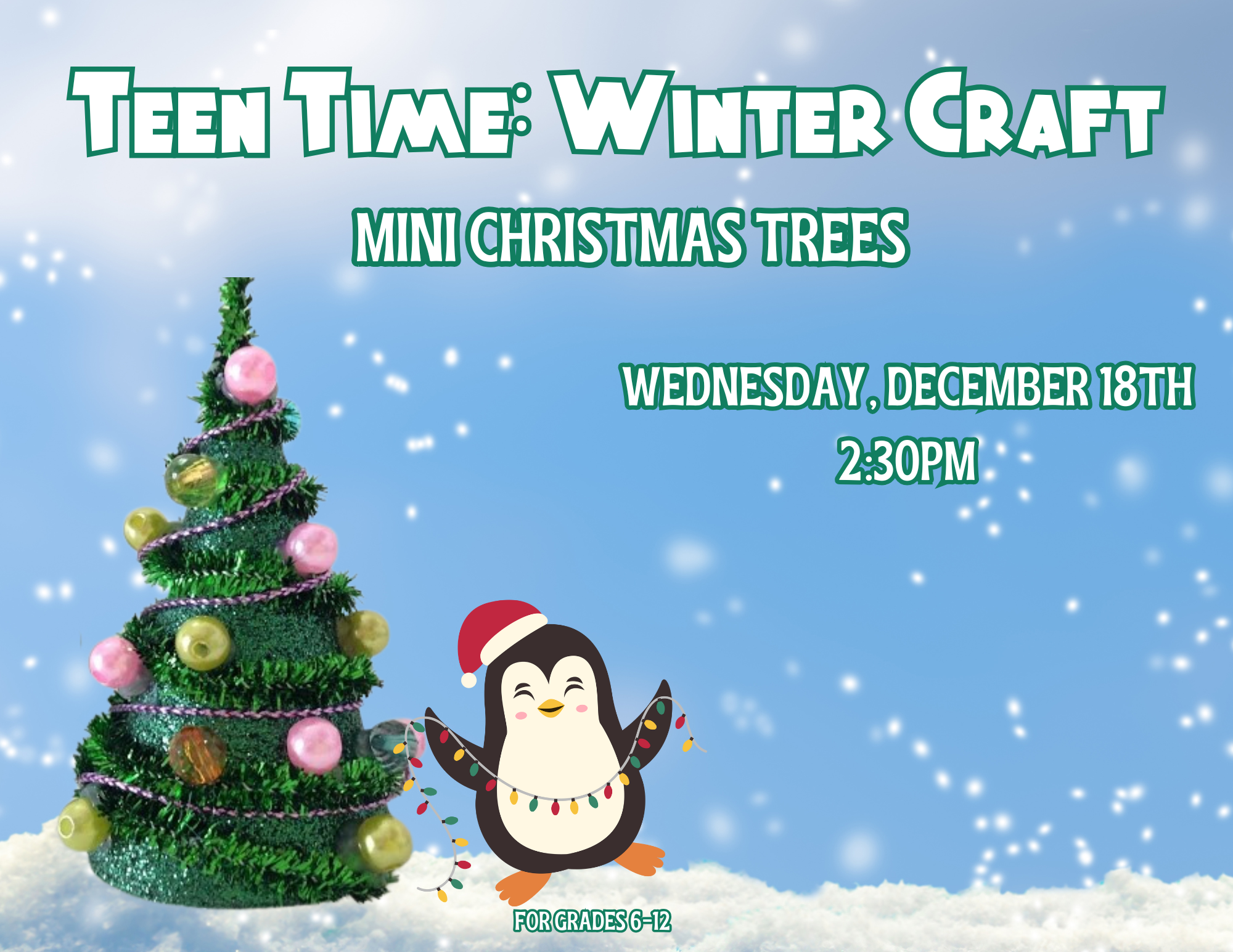 Teen Time Winter Craft Mini Christmas Tree