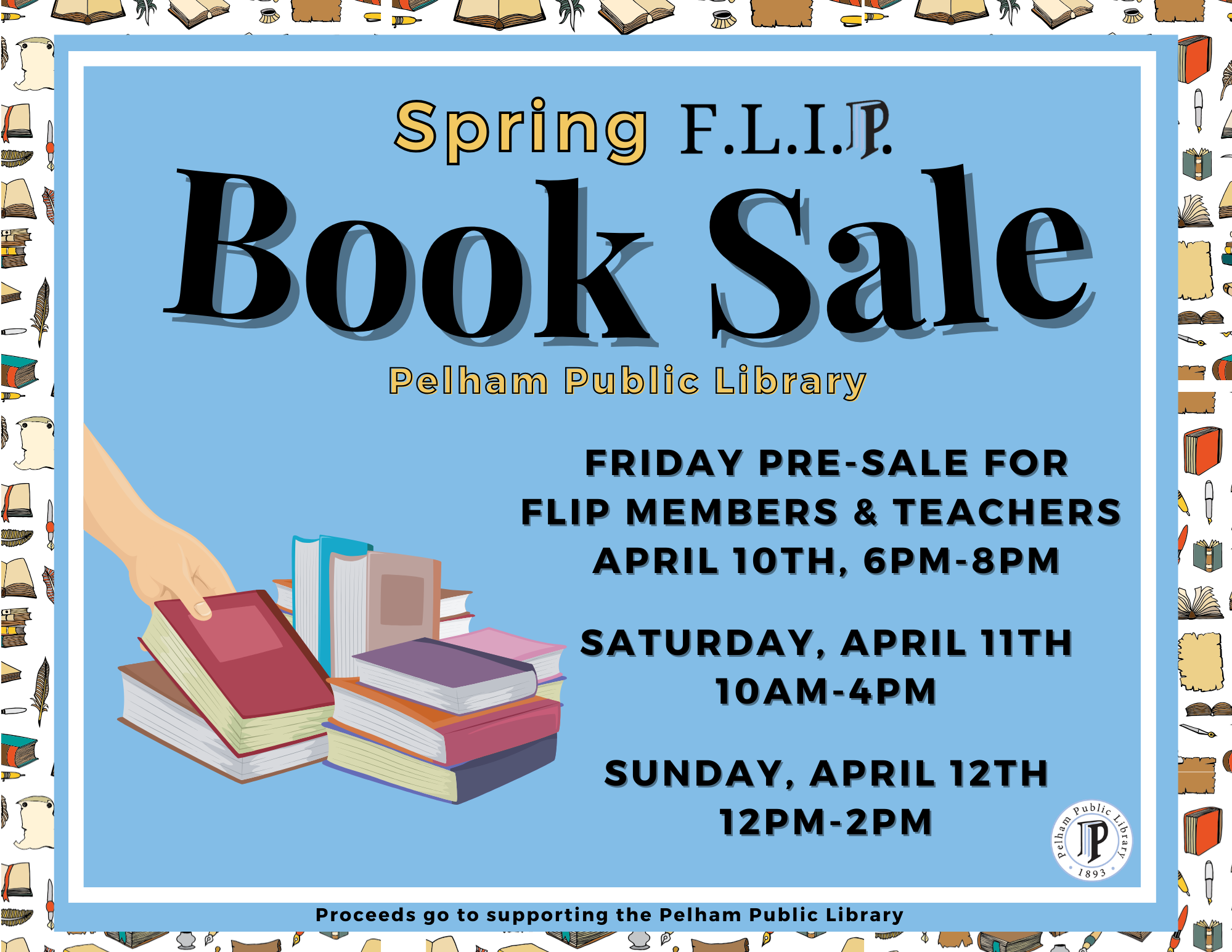 Spring FLIP Book Sale April 10th-12th