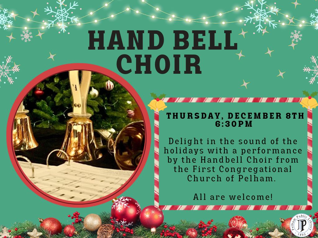 Holiday Handbell Concert, Thurs Dec 8th 6:30pm