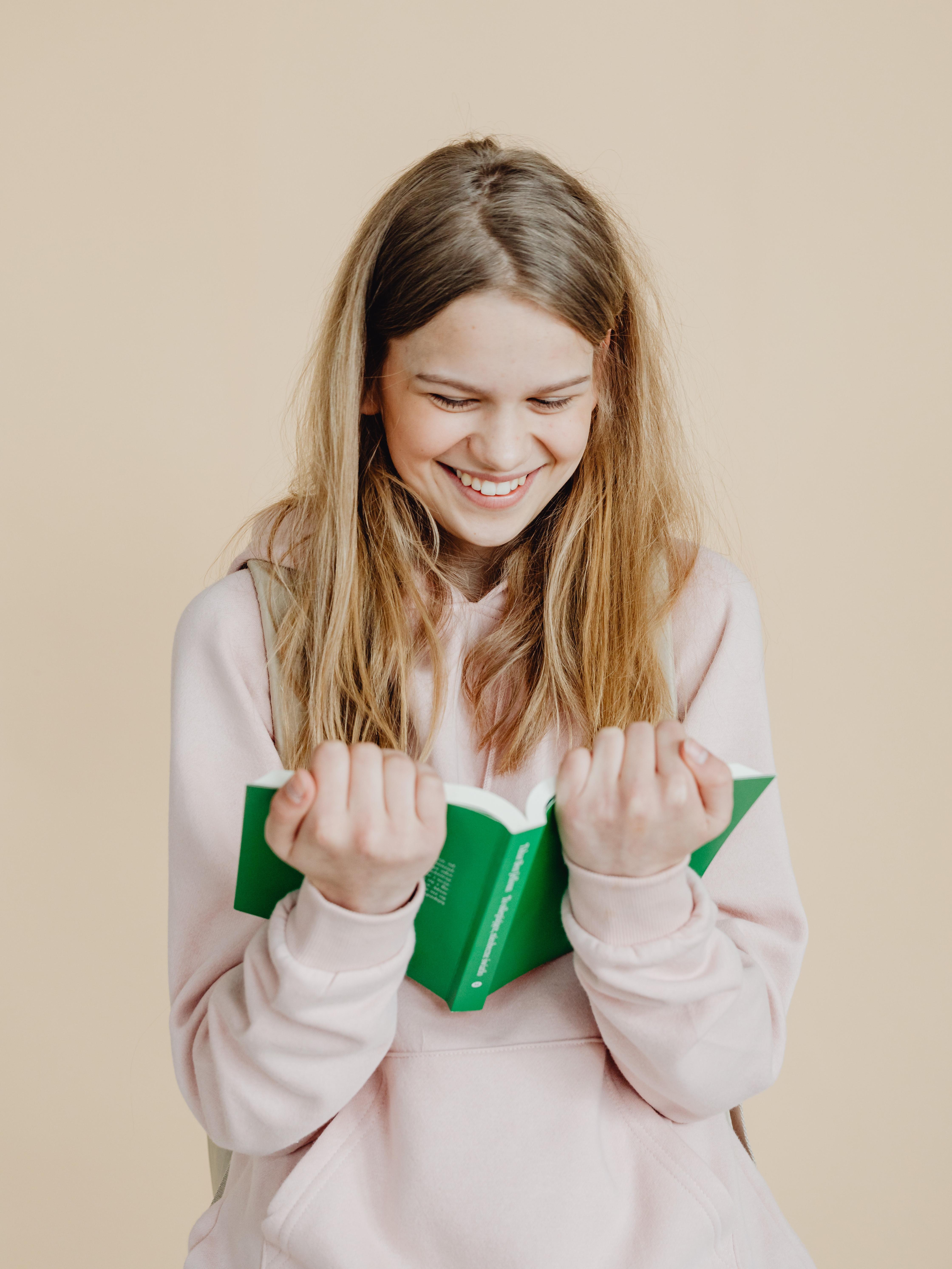 Girl reading book