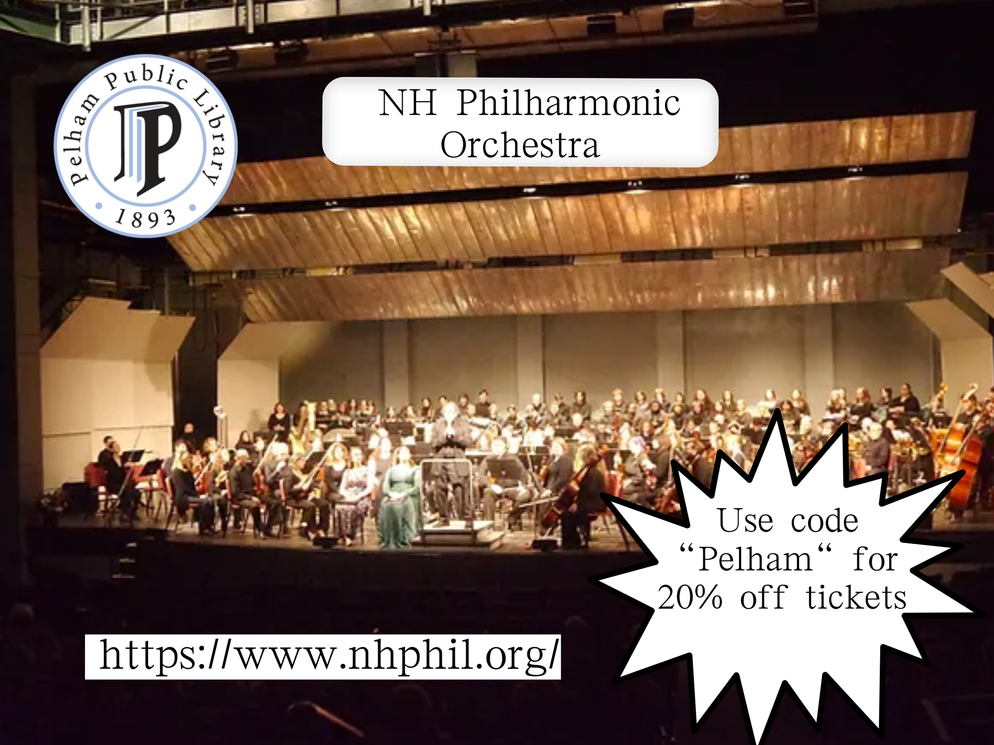 20% off tickets to the NH Philharmonic Orchestra