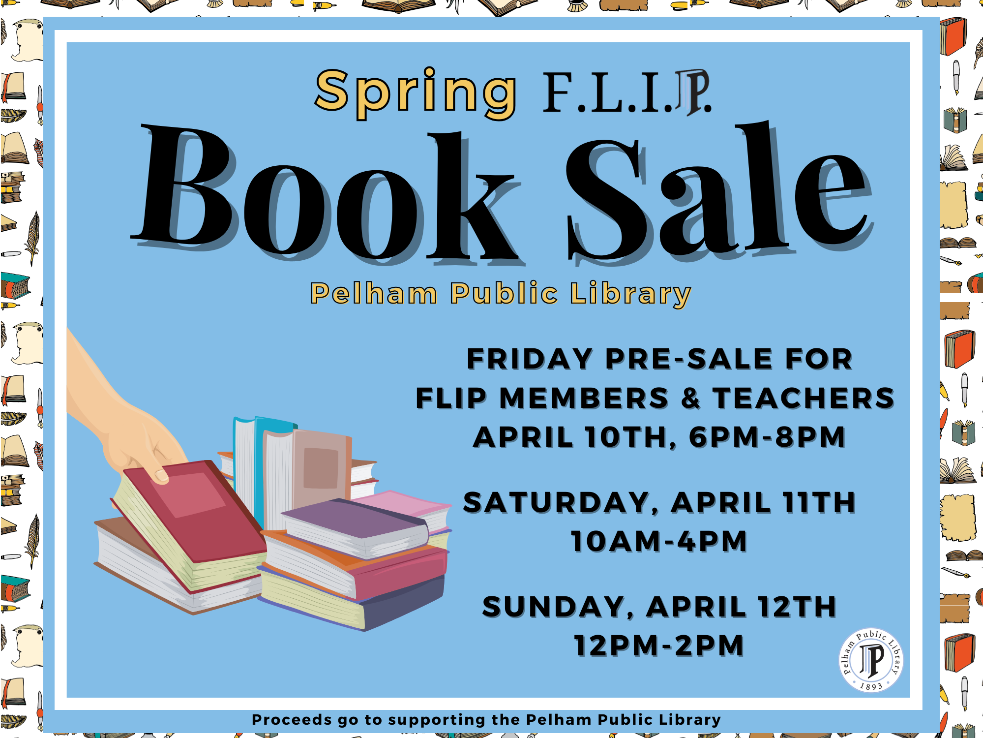 Spring FLIP Book Sale April 10th-12th